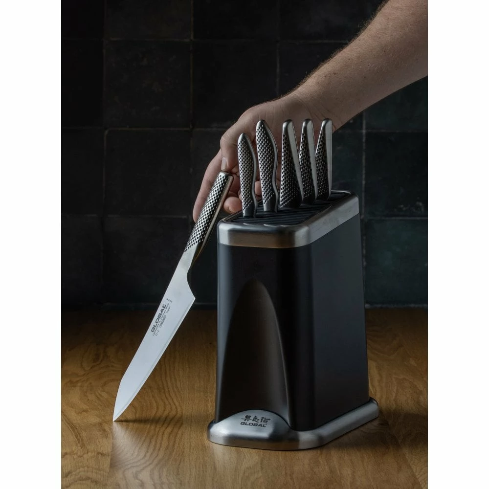 Global G-FIRE7B Fire-Hi 7 Piece Knife Block Set 5 Global G-FIRE7B Fire-Hi 7 Piece Knife Block Set - Image 3