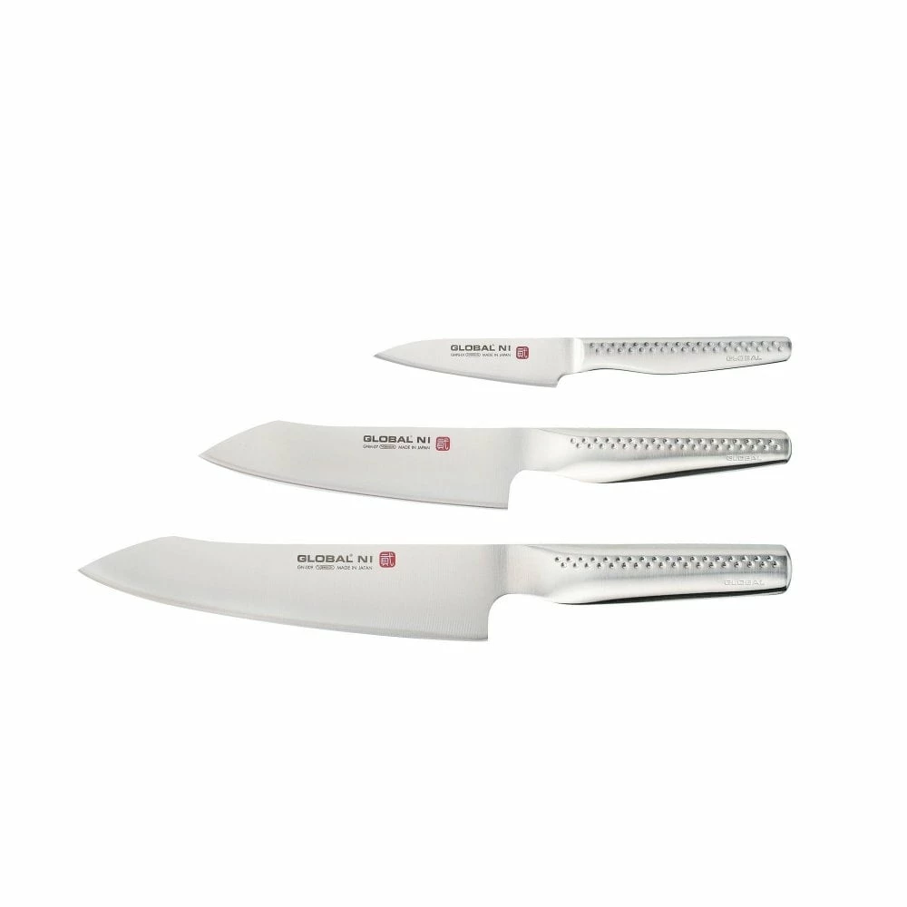 Global Ni 3 Piece Knife Set Including GN-009, GNM-07 & GNFS-01 3 Global Ni 3 Piece Knife Set Including GN-009, GNM-07 & GNFS-01