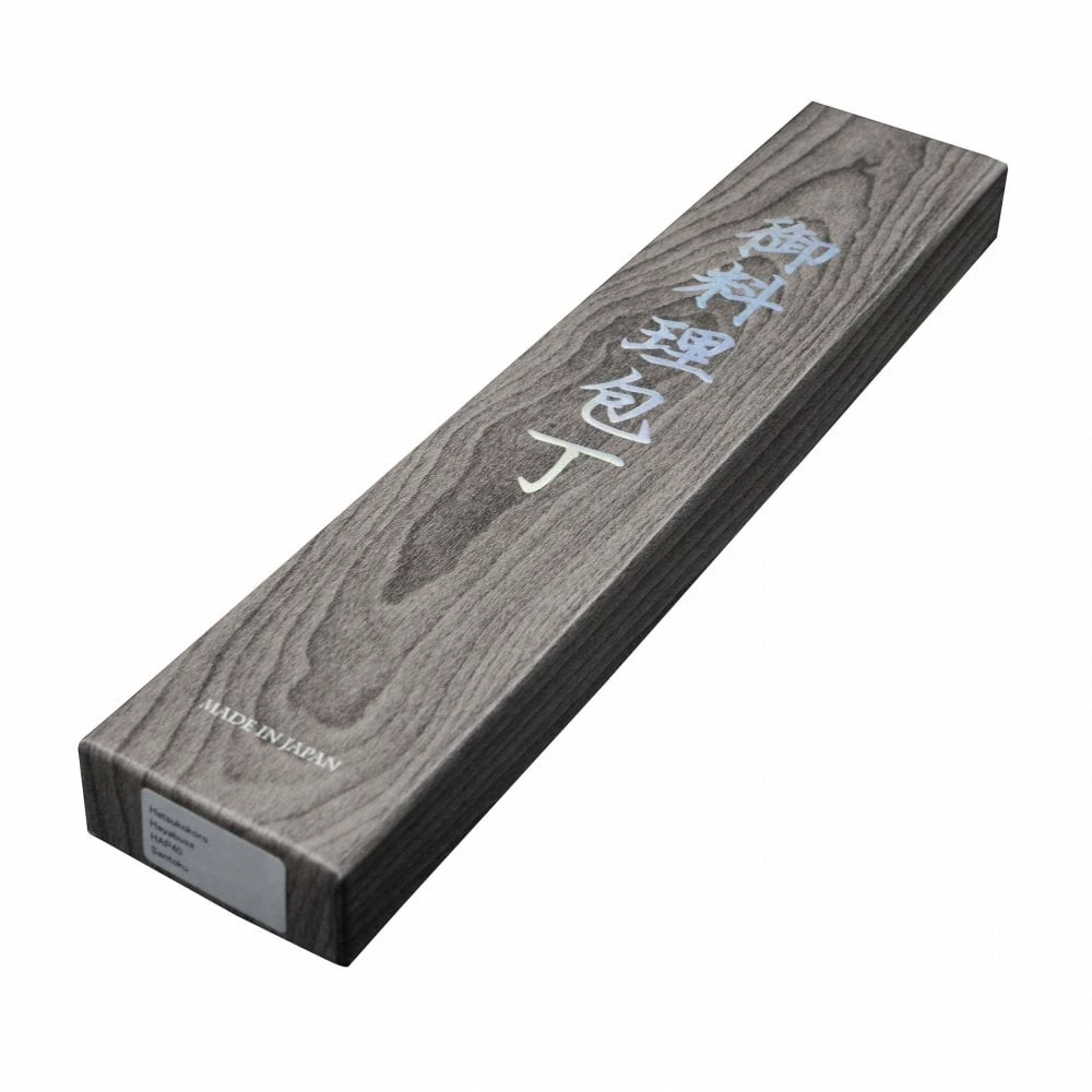 Hatsukokoro Hatsukokoro Kumokage Blue2 Kurouchi Damascus Nakiri With Teak Handle 6 Hatsukokoro Hatsukokoro Kumokage Blue2 Kurouchi Damascus Nakiri With Teak Handle - Image 4