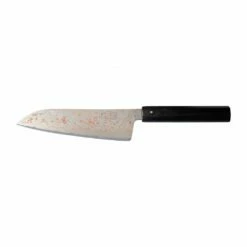 Hinoura Tsukasa FAN OUT Hinoura Tsukasa 16.5cm Santoku Gobi Damascus Purple Handle