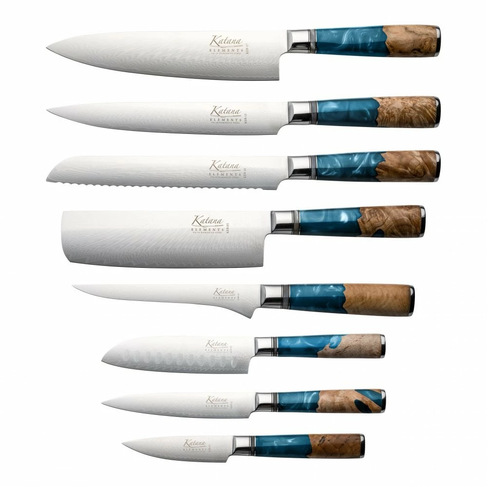 Katana Elements Katana Elements 9 Piece Knife Block Set - Ocean 4 Katana Elements Katana Elements 9 Piece Knife Block Set - Ocean - Image 2