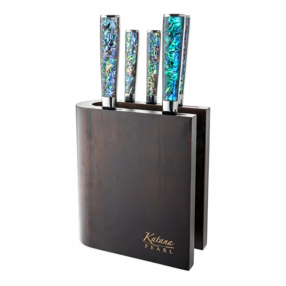 Katana Saya Pearl Katana Pearl 6 Piece Knife Block Set 3 Katana Saya Pearl Katana Pearl 6 Piece Knife Block Set