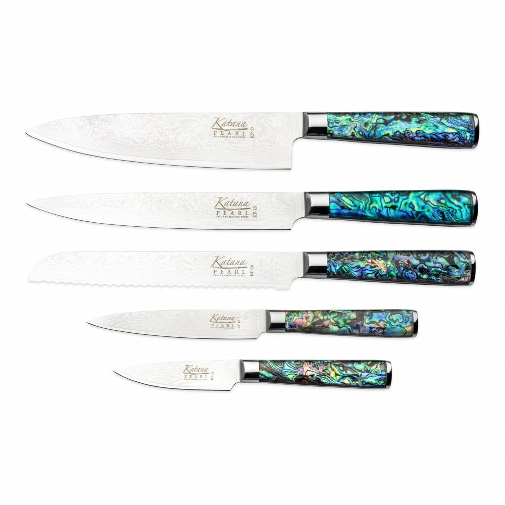 Katana Saya Pearl Katana Pearl 6 Piece Knife Block Set 4 Katana Saya Pearl Katana Pearl 6 Piece Knife Block Set - Image 2