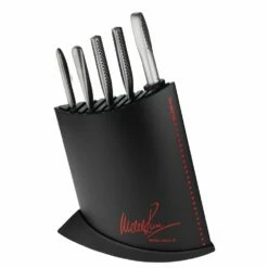 Michel Roux Jnr Global 7 Piece MRJ Knife Block Set In Black