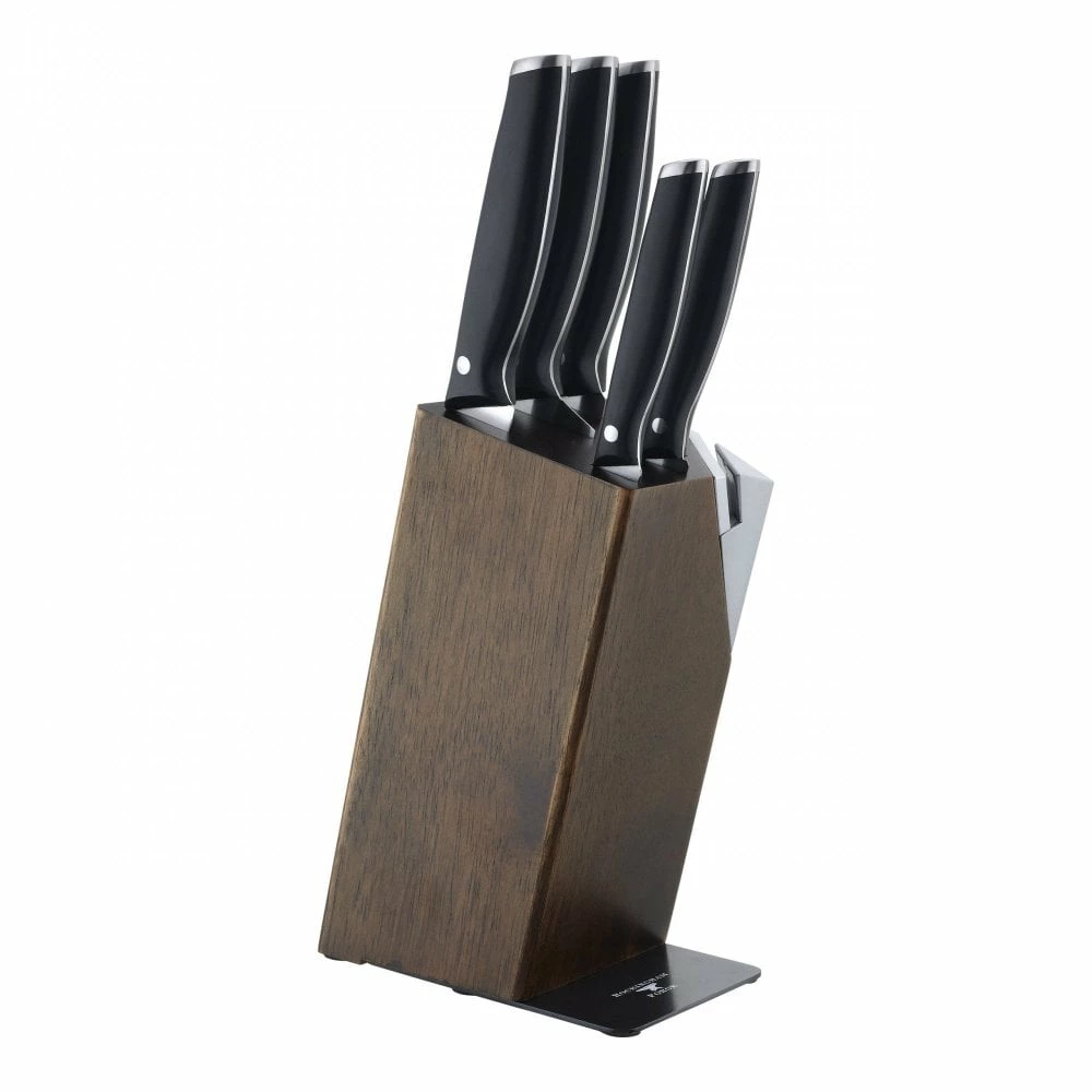 Rockingham Forge 6 Piece Knife Block Set SAFE-D 3 Rockingham Forge 6 Piece Knife Block Set SAFE-D