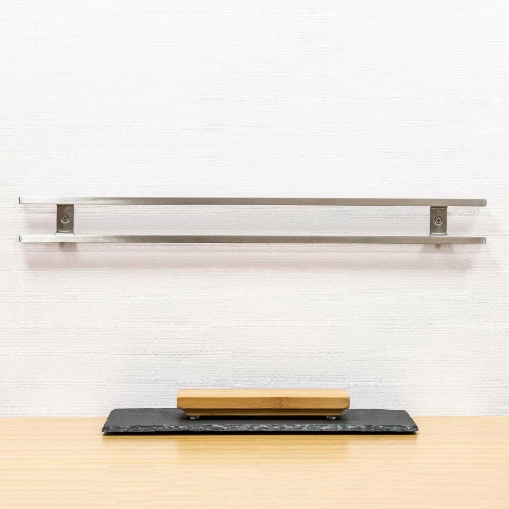 Rockingham Forge 60cm Magnetic Stainless Steel Knife Rack With 6 Utensil Hooks And Wall Fixings 5 Rockingham Forge 60cm Magnetic Stainless Steel Knife Rack With 6 Utensil Hooks And Wall Fixings - Image 3