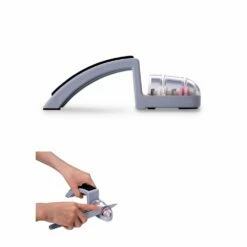 MinoSharp SH-220/GB MinoSharp Shinkansen Sharpener, Grey & Black -KNIVES FROM JAPAN Sales sh 220 gb minosharp shinkansen sharpener grey black p126 6936 image