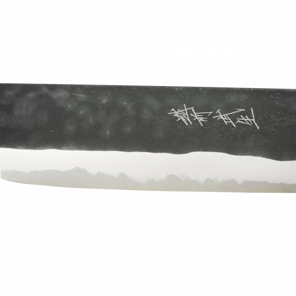 Shiro Kamo Shiro Kamo Aogami Black Kurouchi 16.5cm Santoku Knife 4 Shiro Kamo Shiro Kamo Aogami Black Kurouchi 16.5cm Santoku Knife - Image 2