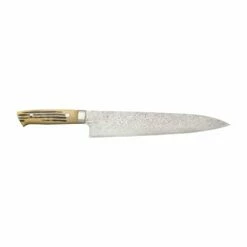 Takeshi Saji Takeshi Saji R2 Damascus Diamond-finish Gyuto240 With Deer Horn Handle (Ethically Sourced)