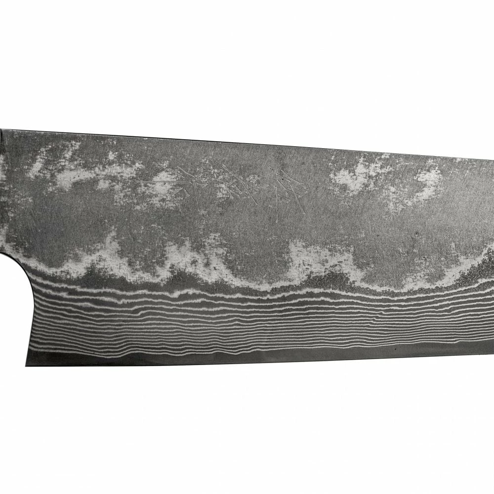Takeshi Saji Takeshi Saji VG-10 Damascus 21cm Gyuto With Black Micarta Handle 4 Takeshi Saji Takeshi Saji VG-10 Damascus 21cm Gyuto With Black Micarta Handle - Image 2