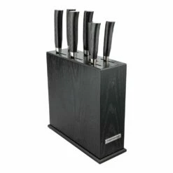 Tamahagane Knife Block In Black -KNIVES FROM JAPAN Sales tamahagane knife block in black p1090 4484 image